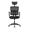 KA-B1025 BK - Kancelárska stolička, poťah čierna látka a čierna sieťovina MESH, hojdací mech.