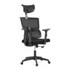 KA-B1025 BK - Kancelárska stolička, poťah čierna látka a čierna sieťovina MESH, hojdací mech.