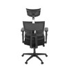 KA-B1025 BK - Kancelárska stolička, poťah čierna látka a čierna sieťovina MESH, hojdací mech.