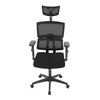 KA-B1025 BK - Kancelárska stolička, poťah čierna látka a čierna sieťovina MESH, hojdací mech.