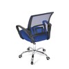 KA-L103 BLUE - Kancelárska stolička, poťah modrá látka MESH a sieťovina MESH, výškovo nastaviteľná, kovový chrómovaný kríž