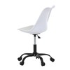 KA-X7055 WT - Stolička kancelárska, biela plastová škrupina, sedák biela látka, kovový kríž