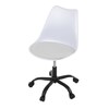 KA-X7055 WT - Stolička kancelárska, biela plastová škrupina, sedák biela látka, kovový kríž