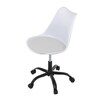 KA-X7055 WT - Stolička kancelárska, biela plastová škrupina, sedák biela látka, kovový kríž