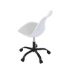 KA-X7055 WT - Stolička kancelárska, biela plastová škrupina, sedák biela látka, kovový kríž
