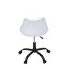 KA-X7055 WT - Stolička kancelárska, biela plastová škrupina, sedák biela látka, kovový kríž
