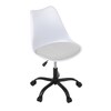 KA-X7055 WT - Stolička kancelárska, biela plastová škrupina, sedák biela látka, kovový kríž