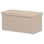 TAB-462 CRM2 - Taburet s úložným priestorom, látka krémová