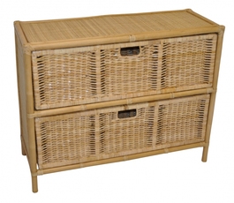 Ratanová komoda 2 zásuvky Macao medová