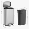 Kôš na odpadky, kov, strieborná, AUK-E1103 CR