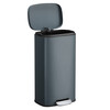Koš na odpadky, kov, černá, AUK-E1103 BK