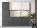 Kuchyňa ALIMENA 240 farba betón tmavý/svetlý