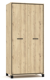 Šatníková skriňa 2D BUCKET dub artisan/wenge