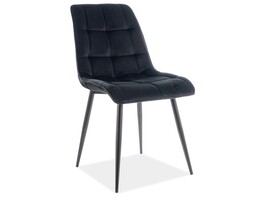 CHIC jedálenská stolička, čierny velvet 99/čierna