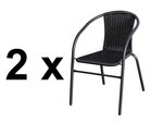 Balkónová stolička BASILEJ čierna (2 ks)