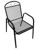 Záhradné kovové kreslo BRUSEL čierne (2 ks)