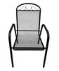 Záhradné kovové kreslo BRUSEL čierne (4 ks)
