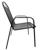 Záhradné kovové kreslo BRUSEL čierne (4 ks)