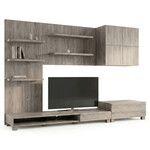 9HQ08 - Obývacia stena 300x59x210 cm, farba noce