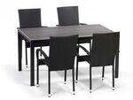 Záhradná zostava BADEN M + 4x ESSEN čierna