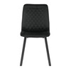 Jedálenská stolička, čierna, zamatová látka, DCL-973 BK4