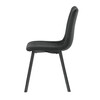 Jedálenská stolička, čierna, zamatová látka, DCL-973 BK4