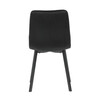 Jedálenská stolička, čierna, zamatová látka, DCL-973 BK4
