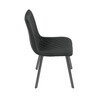 Jedálenská stolička, čierna, zamatová látka, DCL-973 BK4