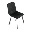 Jedálenská stolička, čierna, zamatová látka, DCL-973 BK4