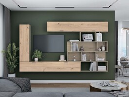 DRESSER 11 závesná obývacia stena, dub Paradise