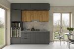Kuchynská linka 240 DENNY grafit/dub craft