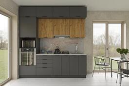 Kuchynská linka 240 DENNY grafit/dub craft