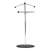 83213 CRBK - Nemý sluha, výška 110 cm, masív kaučukovník, čierne morenie, kov chróm
