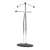 83213 CRBK - Nemý sluha, výška 110 cm, masív kaučukovník, čierne morenie, kov chróm