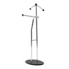 83213 CRBK - Nemý sluha, výška 110 cm, masív kaučukovník, čierne morenie, kov chróm