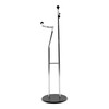 83213 CRBK - Nemý sluha, výška 110 cm, masív kaučukovník, čierne morenie, kov chróm