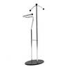 83213 CRBK - Nemý sluha, výška 110 cm, masív kaučukovník, čierne morenie, kov chróm