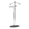83213 CRBK - Nemý sluha, výška 110 cm, masív kaučukovník, čierne morenie, kov chróm