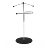 83213 CRBK - Nemý sluha, výška 110 cm, masív kaučukovník, čierne morenie, kov chróm
