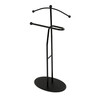 83213 BK - Nemý sluha, výška 110 cm, masív kaučukovník, čierne morenie, kov čierny