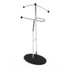 83213 CRBK - Nemý sluha, výška 110 cm, masív kaučukovník, čierne morenie, kov chróm