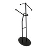 83213 BK - Nemý sluha, výška 110 cm, masív kaučukovník, čierne morenie, kov čierny