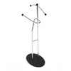 83213 CRBK - Nemý sluha, výška 110 cm, masív kaučukovník, čierne morenie, kov chróm