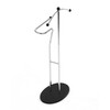 83213 CRBK - Nemý sluha, výška 110 cm, masív kaučukovník, čierne morenie, kov chróm