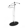 83213 CRBK - Nemý sluha, výška 110 cm, masív kaučukovník, čierne morenie, kov chróm