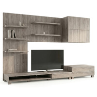 9HQ08 - Obývacia stena 300x59x210 cm, farba noce