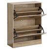 ABO-G1014 OAK - Botník, 2 priehradky, dekor dub, MDF