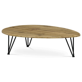 AF-3013 OAK - Konferenčný stôl, MDF doska, dekor divoký dub, čierny kov