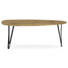 AF-3014 OAK - Konferenčný stôl, MDF doska, dekor divoký dub, čierny kov