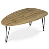 AF-3014 OAK - Konferenčný stôl, MDF doska, dekor divoký dub, čierny kov